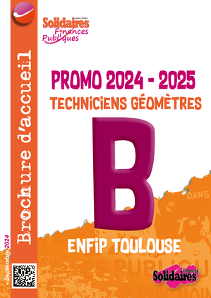 Brochure d'accueil technicien géomètre