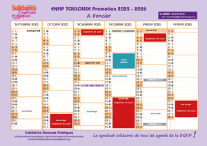 Calendrier inspecteur élève foncier Calendrier inspecteur élève foncier