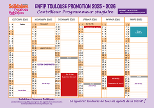 Calendrier Contrôleurs Programmeurs stagiaires Calendrier Contrôleurs programmeurs stagiaires
